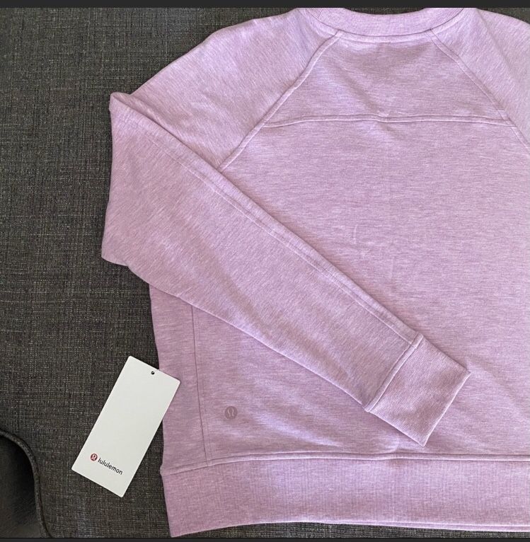 Lululemon Warm Down Crew in Heather Pink NWT sz 12