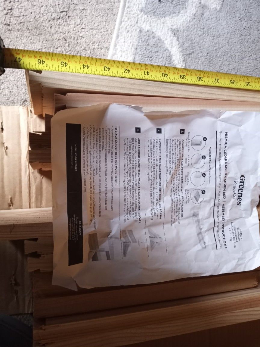 Brand New In Box Raised Cedar Bed For Garden