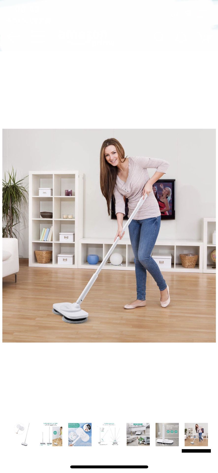 Electric spinner scrubber cleaner
