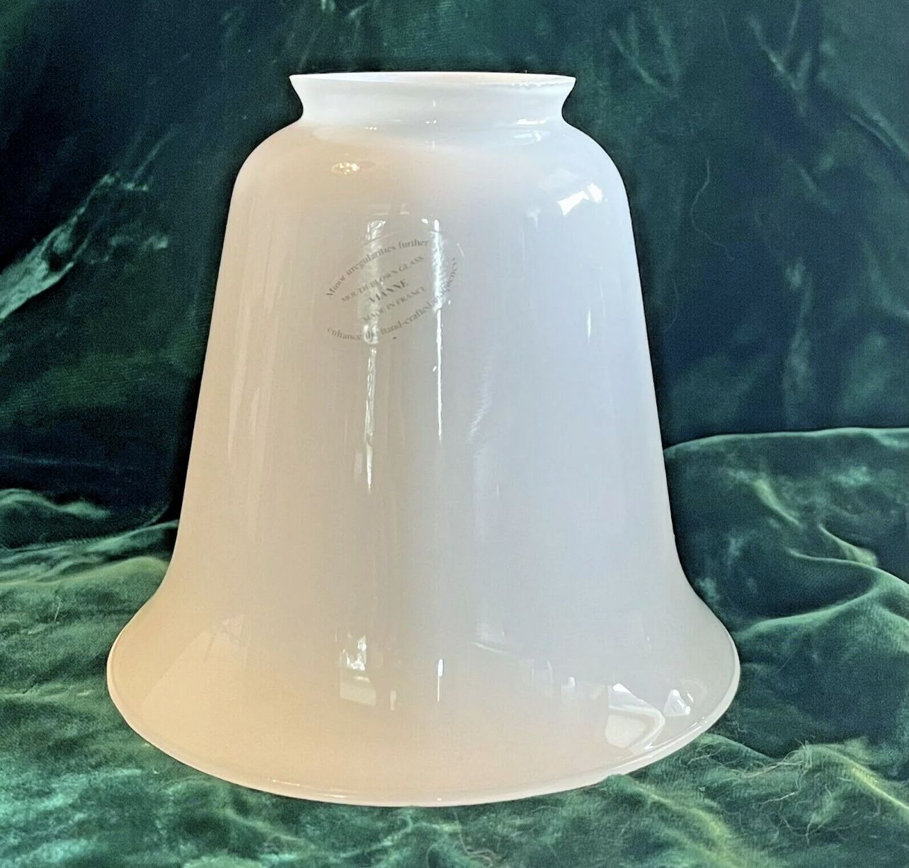 2 1/4" Fitter Cased Opal White Tulip Glass Lamp Fixture Shade