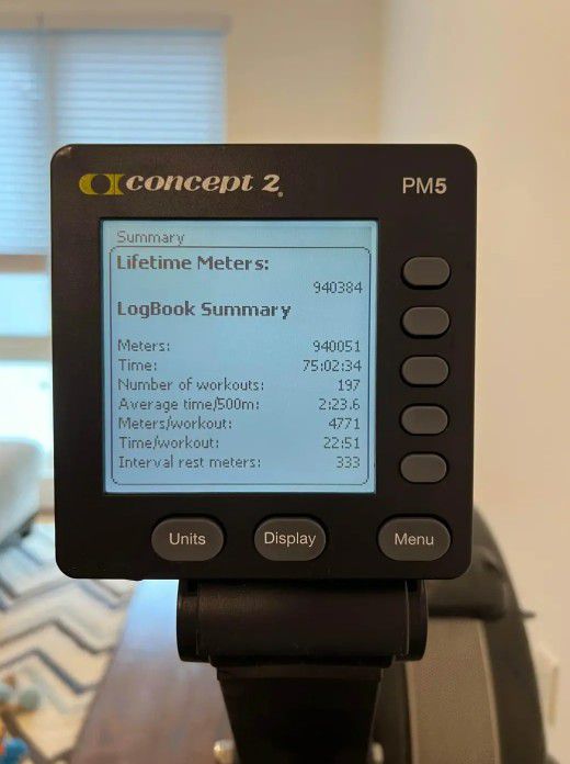 Concept 2 Model D Rower Machince PM5 Monitor 