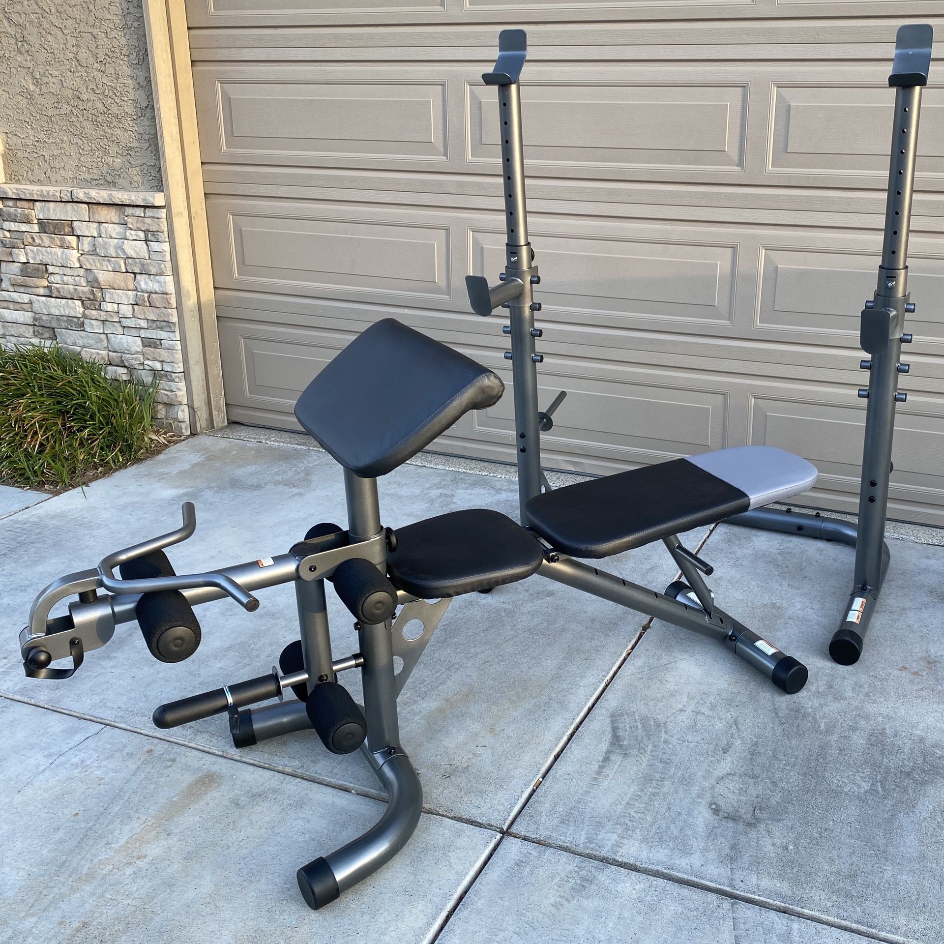 Weider XRS 20 Workout Weight Bench + Squat Rack + Leg Developer