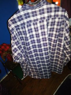 Long Sleeve, Burberry Dress Shirt, Grey, Navy Blue. Xl, Made In London  Thumbnail
