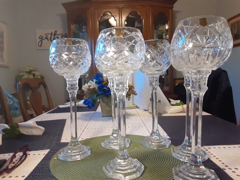 6 GORGEOUS LOOKING GENUINE HAND CUT LEAD CRYSTAL FROM POLAND
