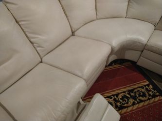 SOFA GENUINE 100% LEATHER RECLINER MANUAL.. DELIVERY SERVICE AVAILABLE 🚚 Thumbnail