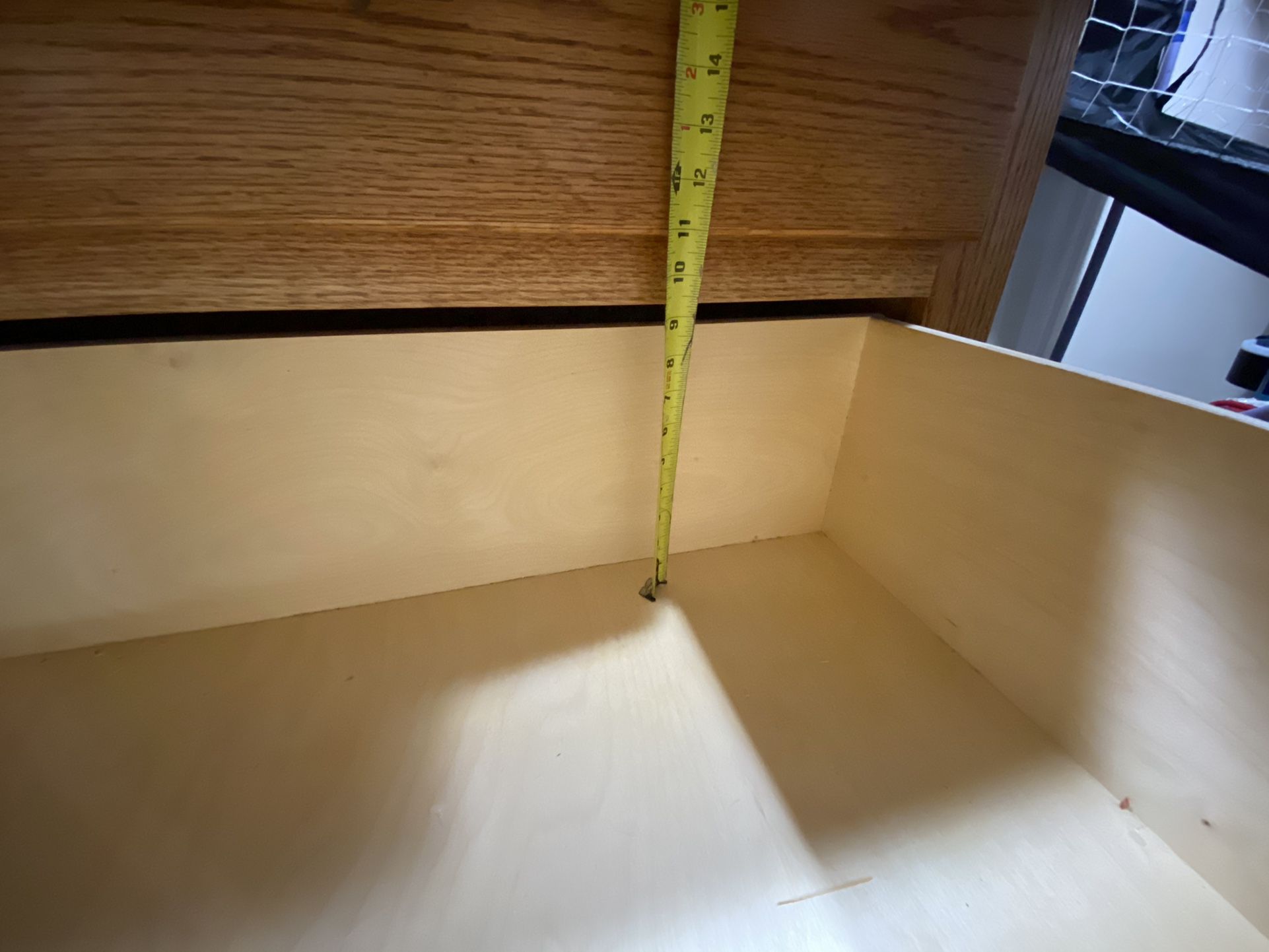 Handcrafted oak corner dresser with tons of storage￼