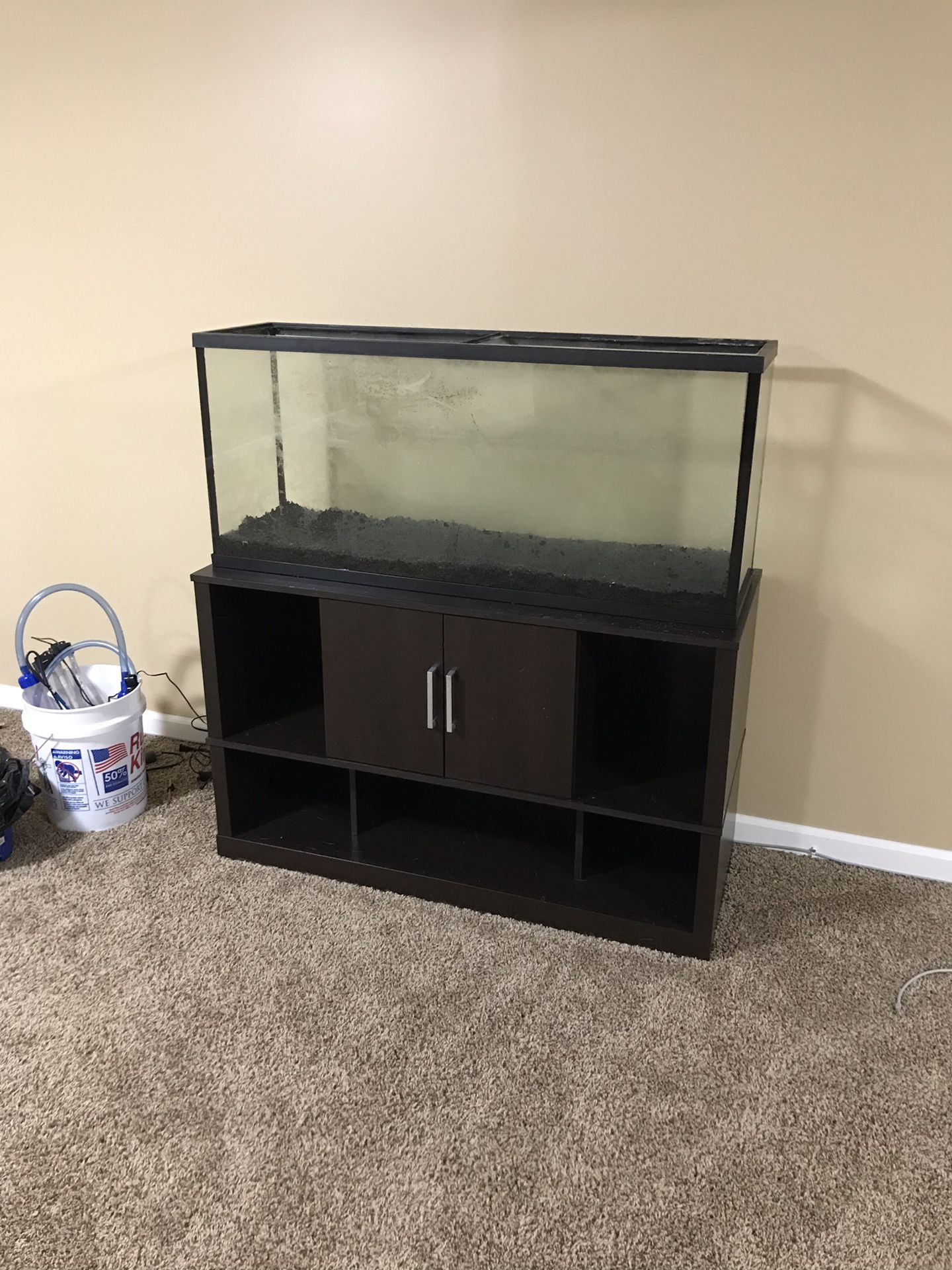 55 gallon fish tank, stand & accessories