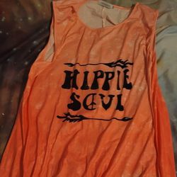 Hippie Soul Dress XXL orange, Pinks, And Peach Tie Dye Thumbnail