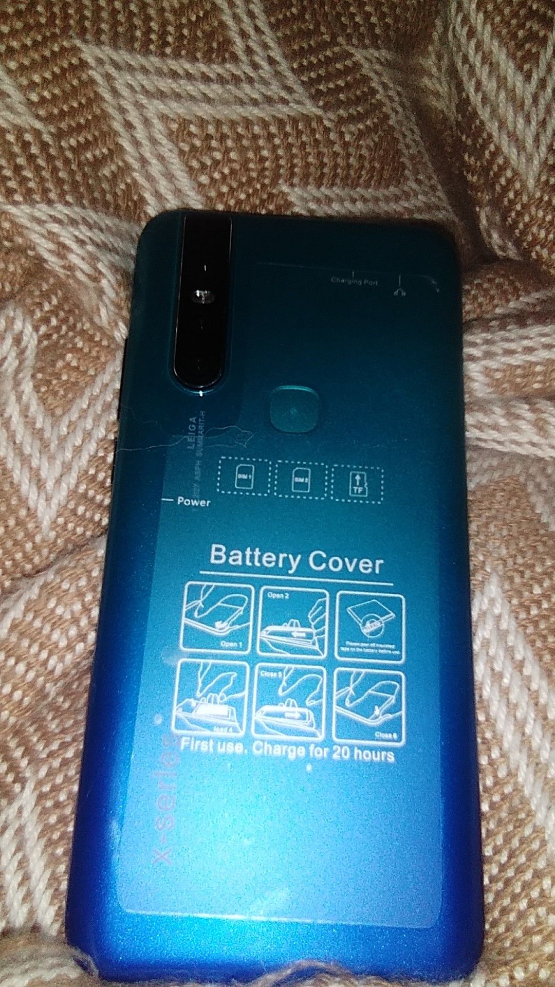 Brand new X27 8+256G Mobile Phone 4G LTE Android 9.0 Snapdragon710 Octa Core Screen Fingerprint 48MP AI HiFi Elevating Camera (8G+256GB Aqua Blue)