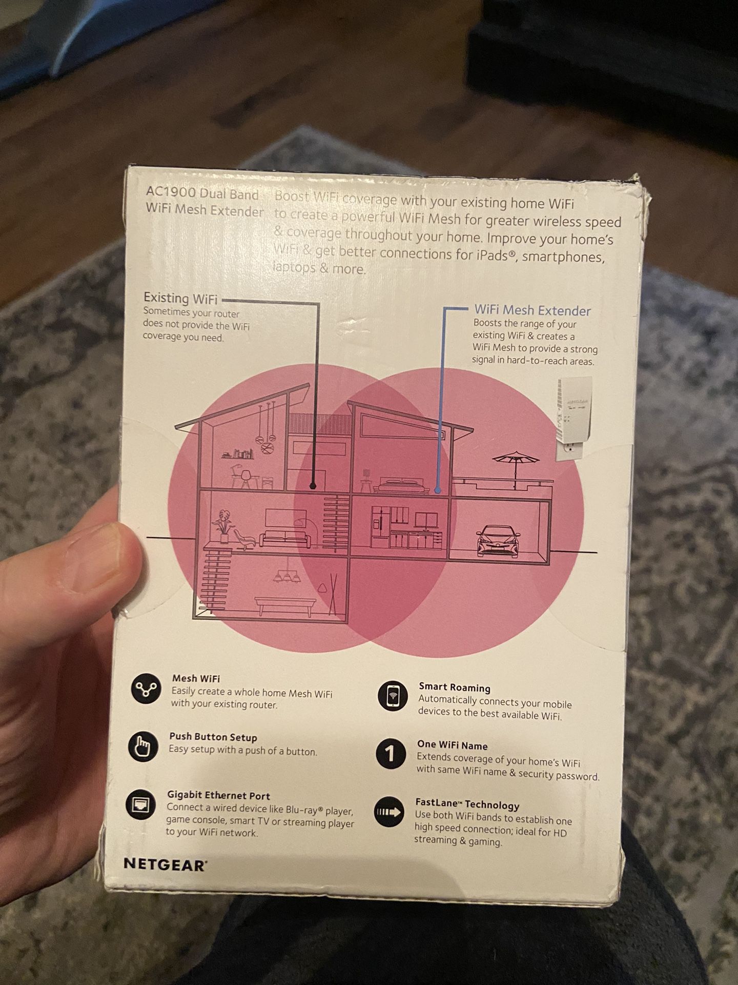 Netgear AC1900 Dual Band Range WiFi Mesh Extender