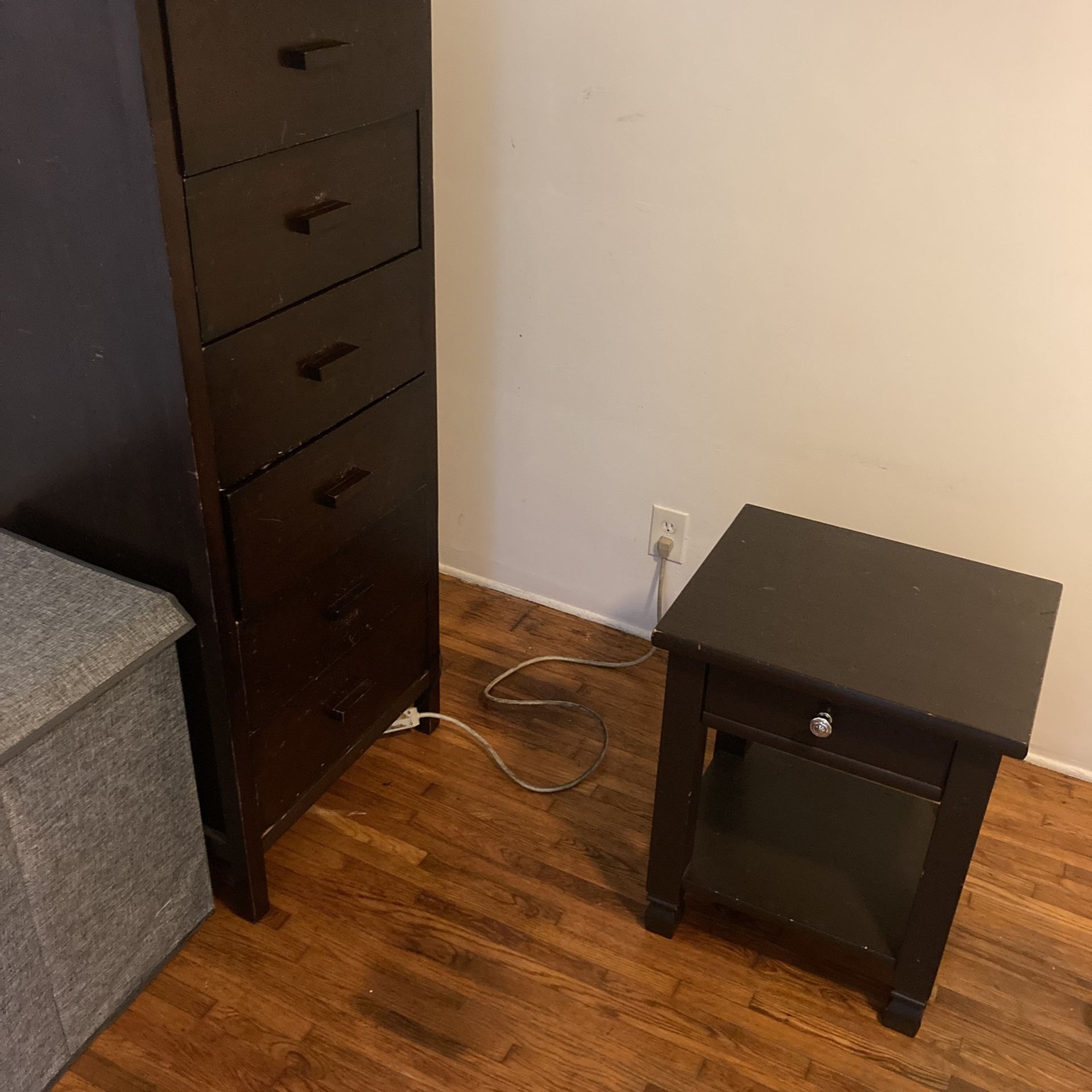 Solid Wood Dress And Night Stand $50