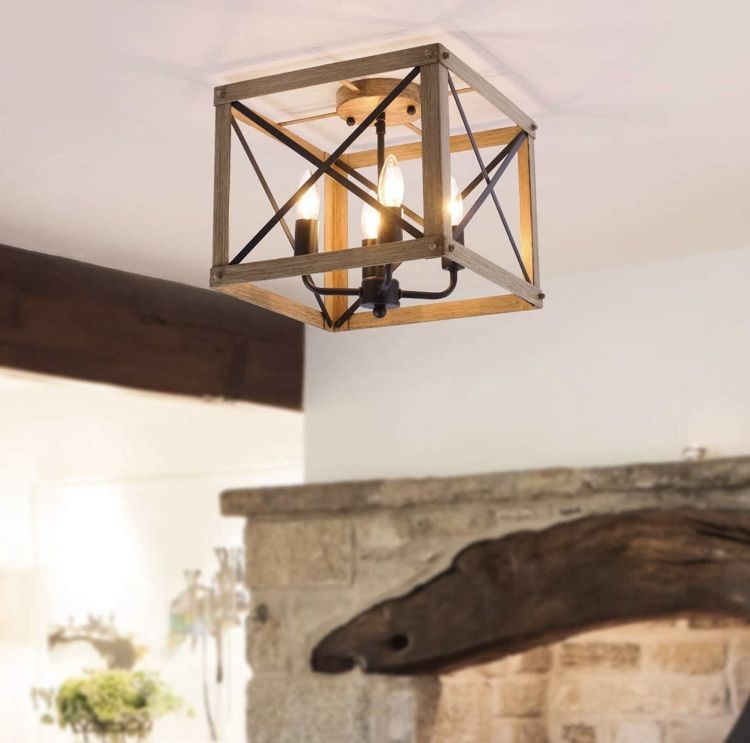 Industrial Rectangle Ceiling Light