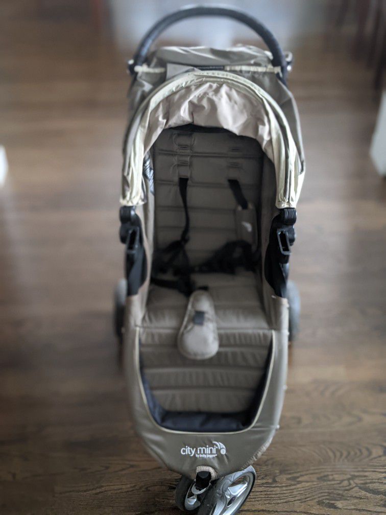 Baby Jogger City Mini Single Seat Baby Folding 3 Wheel Stroller with travel bag