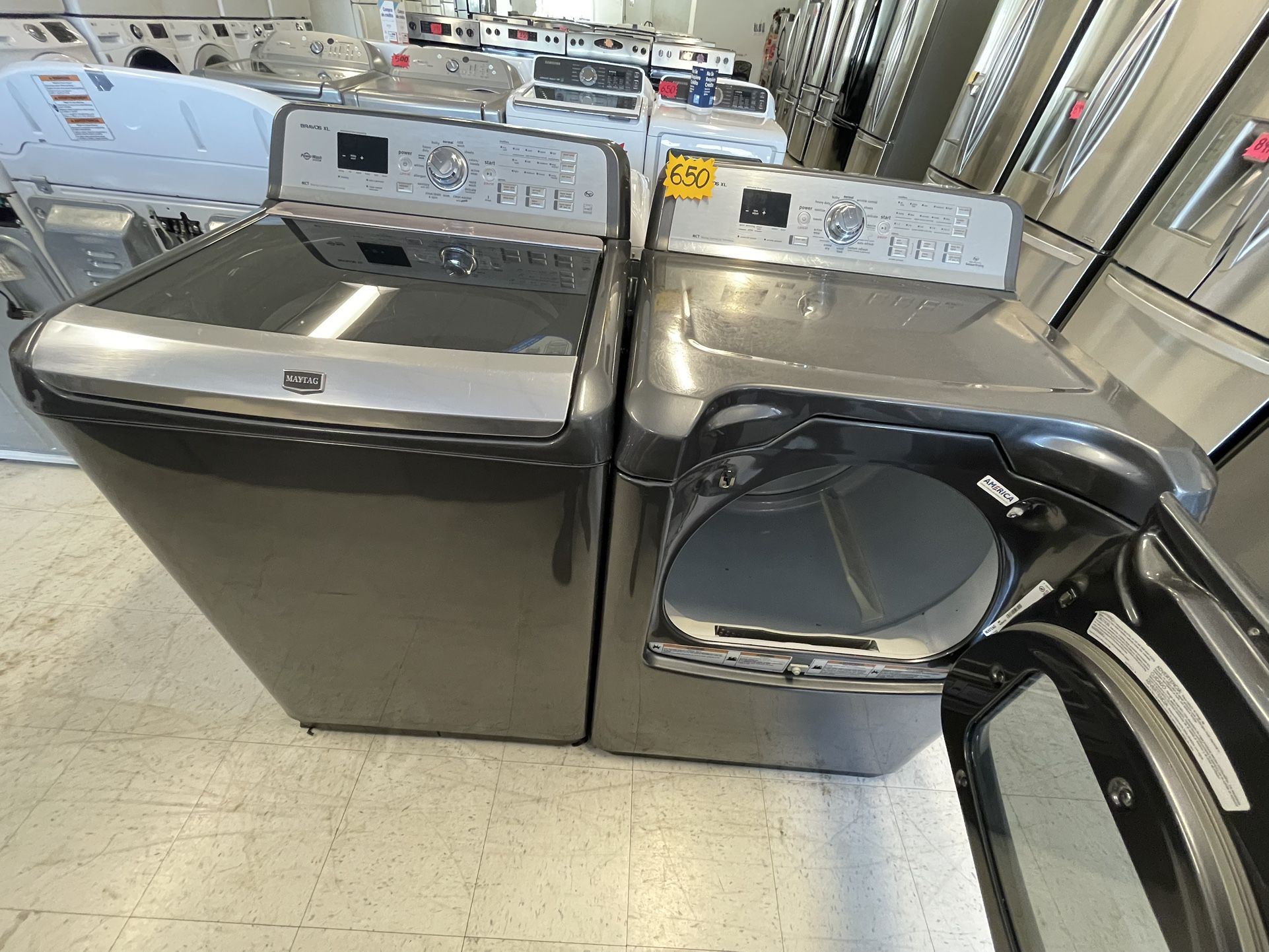 Maytag Tap Load Washer And Electric Dryer Set Used Good Condition With 90days Warranty 