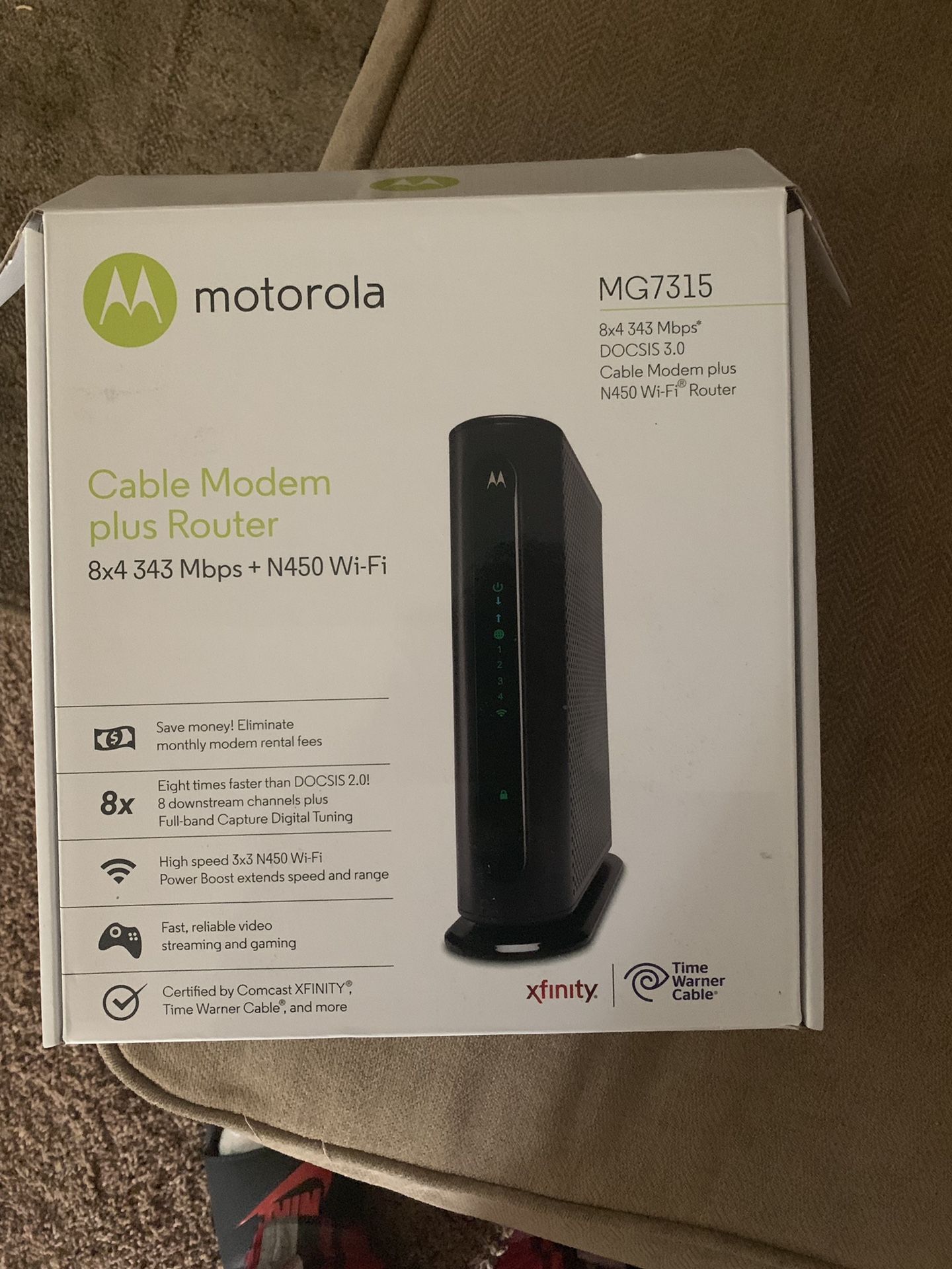 Motorola cable modem plus router