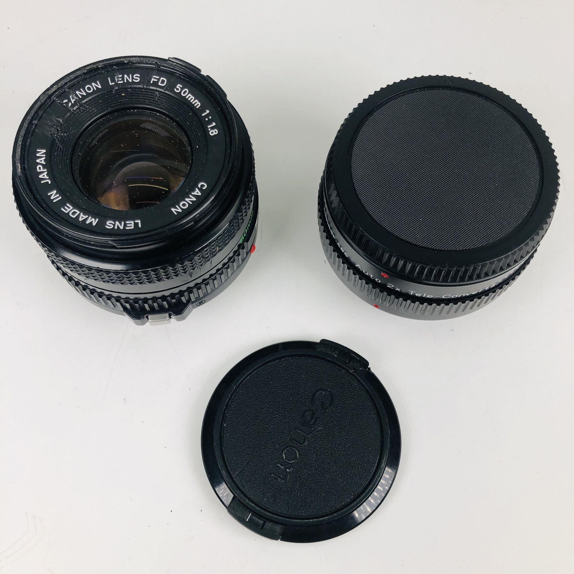 Canon T50 35mm Film Camera Bundle with 3 Lenses and Extras for Sale in