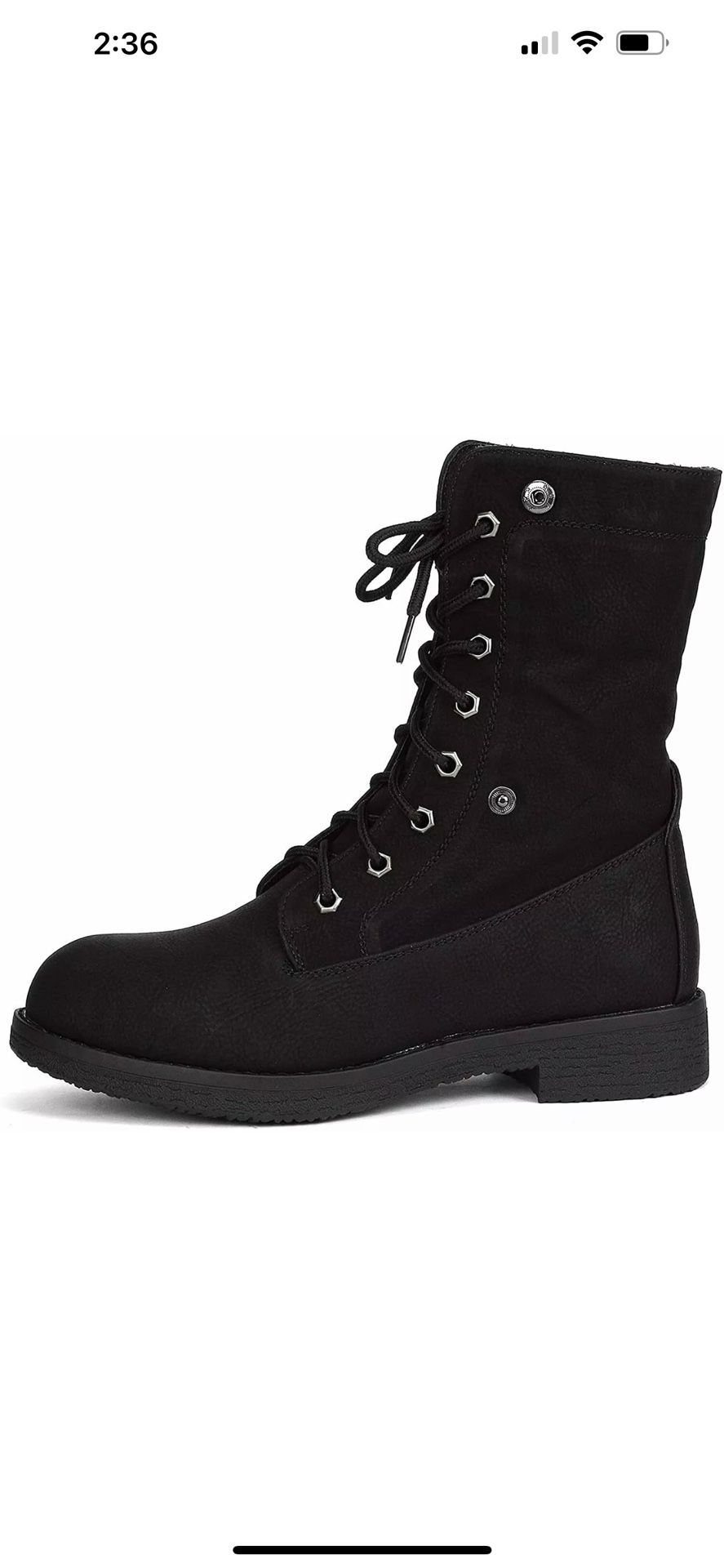 Women Winter Warm Snow Boots Fur-lining Lace Up Combat Boots Ankle Boots US SIZE