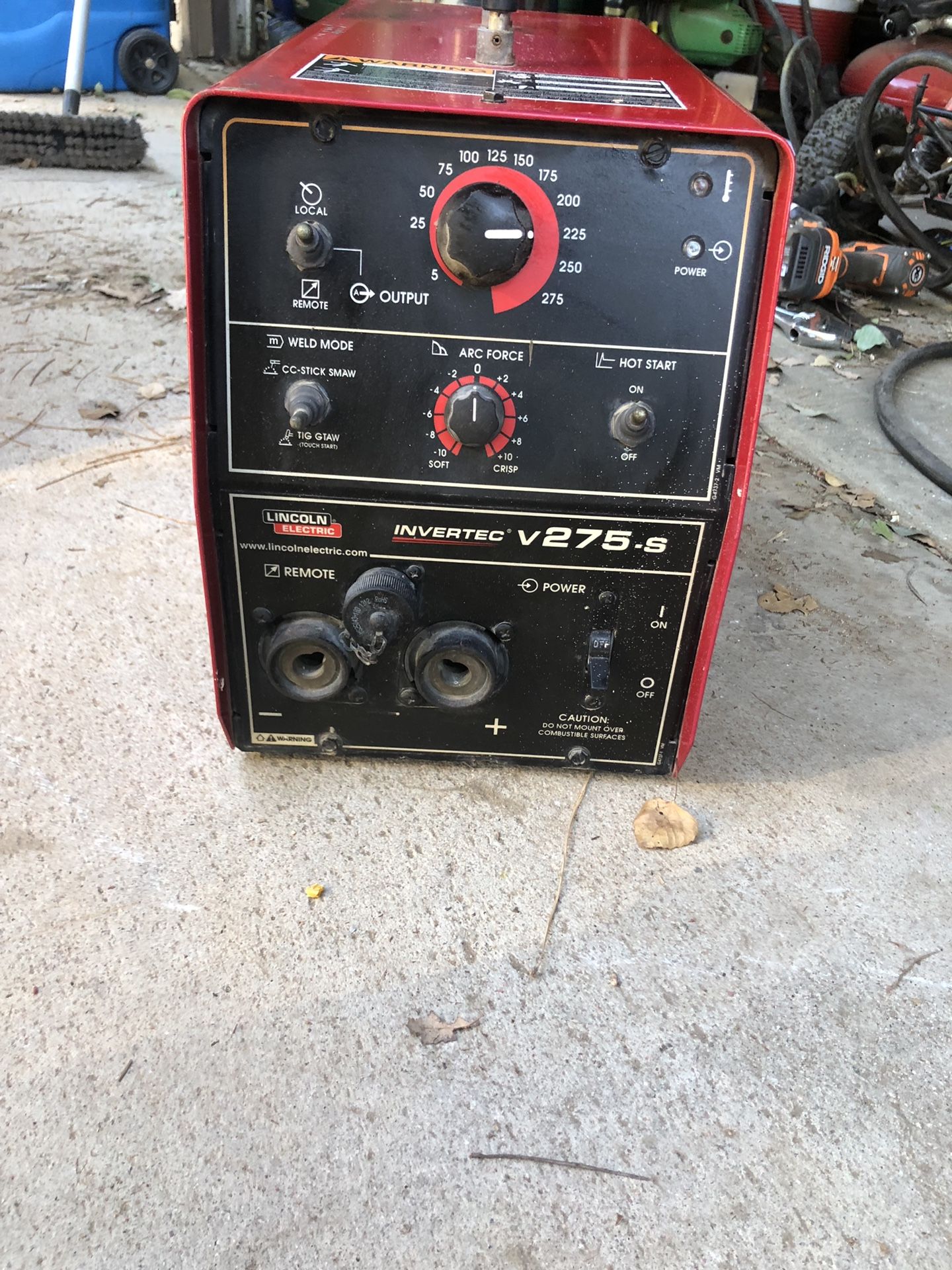 Lincoln Invertec V275S Inverter 275 amp DC Tig and stick welder for