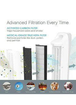 Pure Enrichment Filtro de repuesto HEPA 2 en 1 para purificador de aire PureZone Elite 4 en 1 (PEAIRTWR)

 Thumbnail