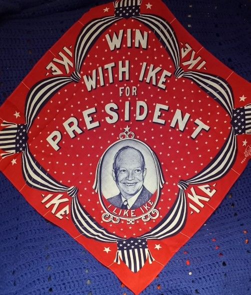 1952 CAMPAIGN BANDANA IN EXCELLENT CONDITION