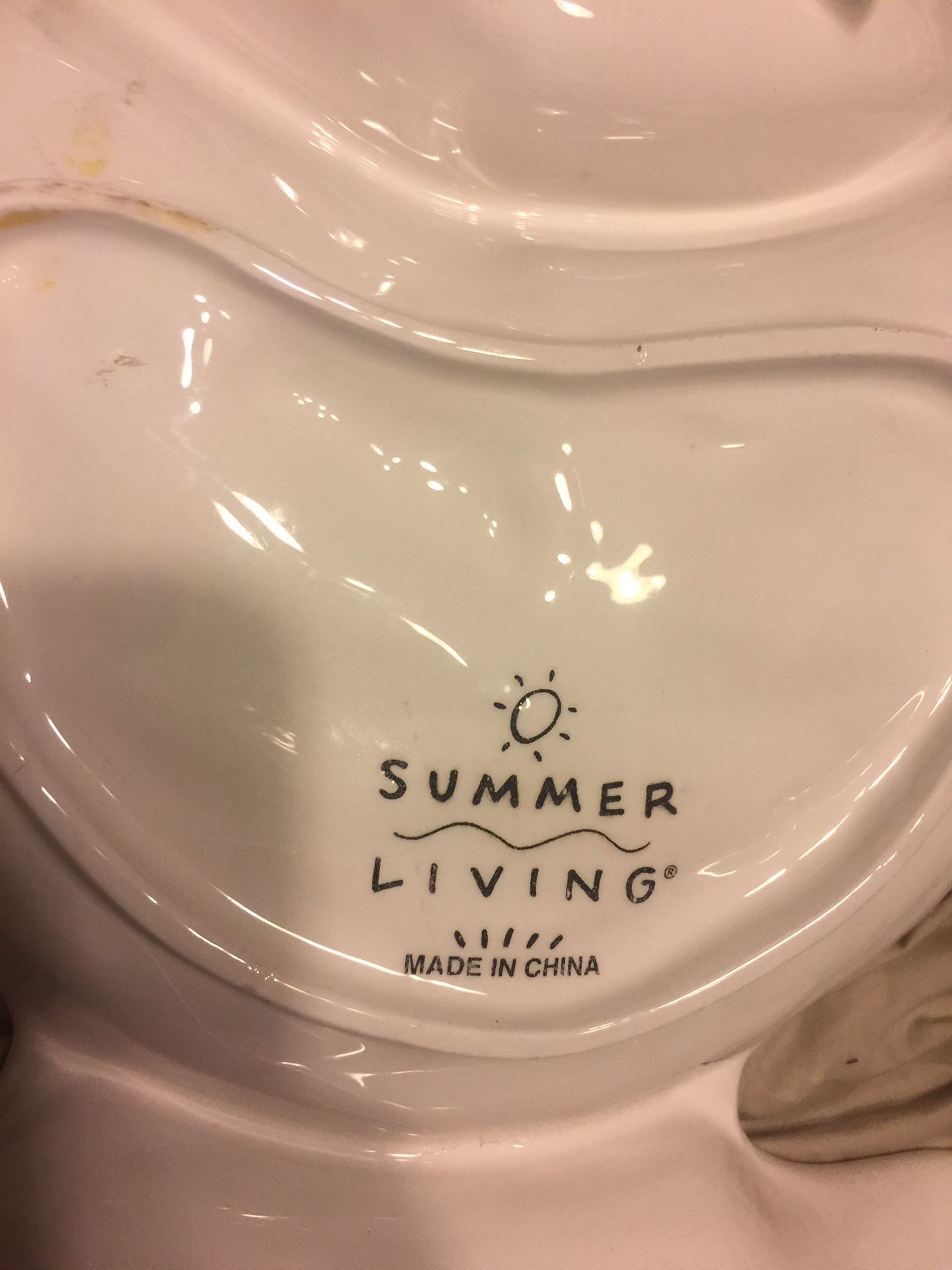 Summer Living Chip Dip Serving Dish Bowl fish
