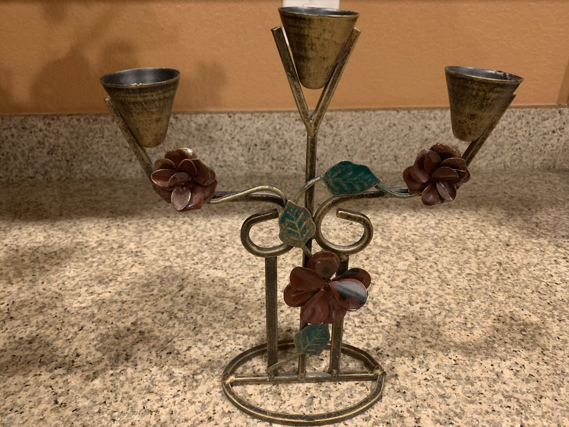 (4) Wall Mount Candles Holders & (1) Table Candle Holder