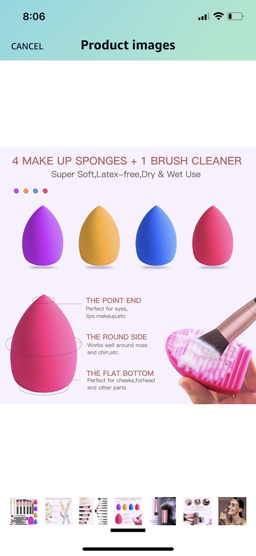 BESTOPE Makeup Brushes 16Pcs Professional Makeup Brush Set 2 Silicone Face Mask Brushes&4 Blender Sponge&1 Brush Cleaner Premium Synthetic Foundation