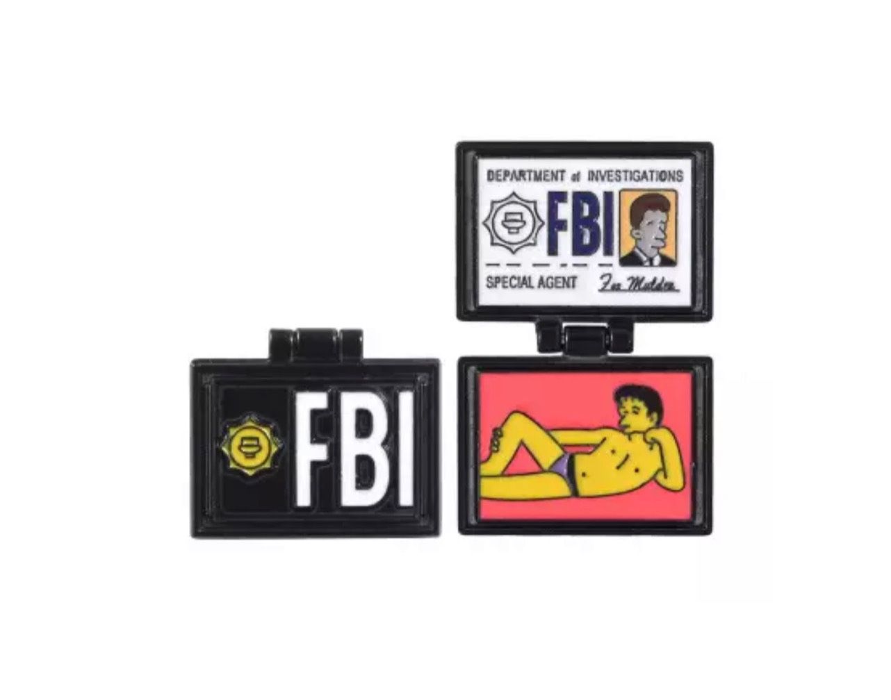 FBI The X files Simpson Funny Pin Brooch New