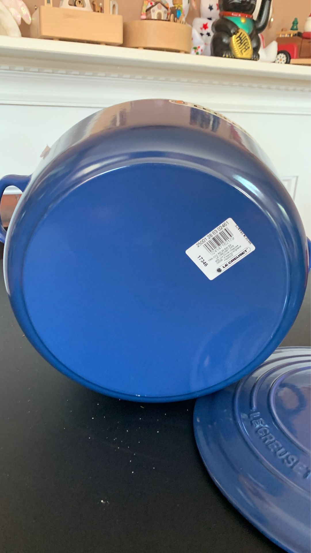 Brandnew blue le creaset cast iron pan