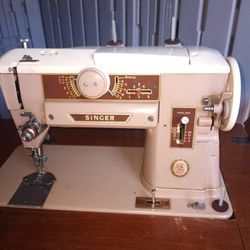 Singer Sewing Machine W/original  Table Thumbnail