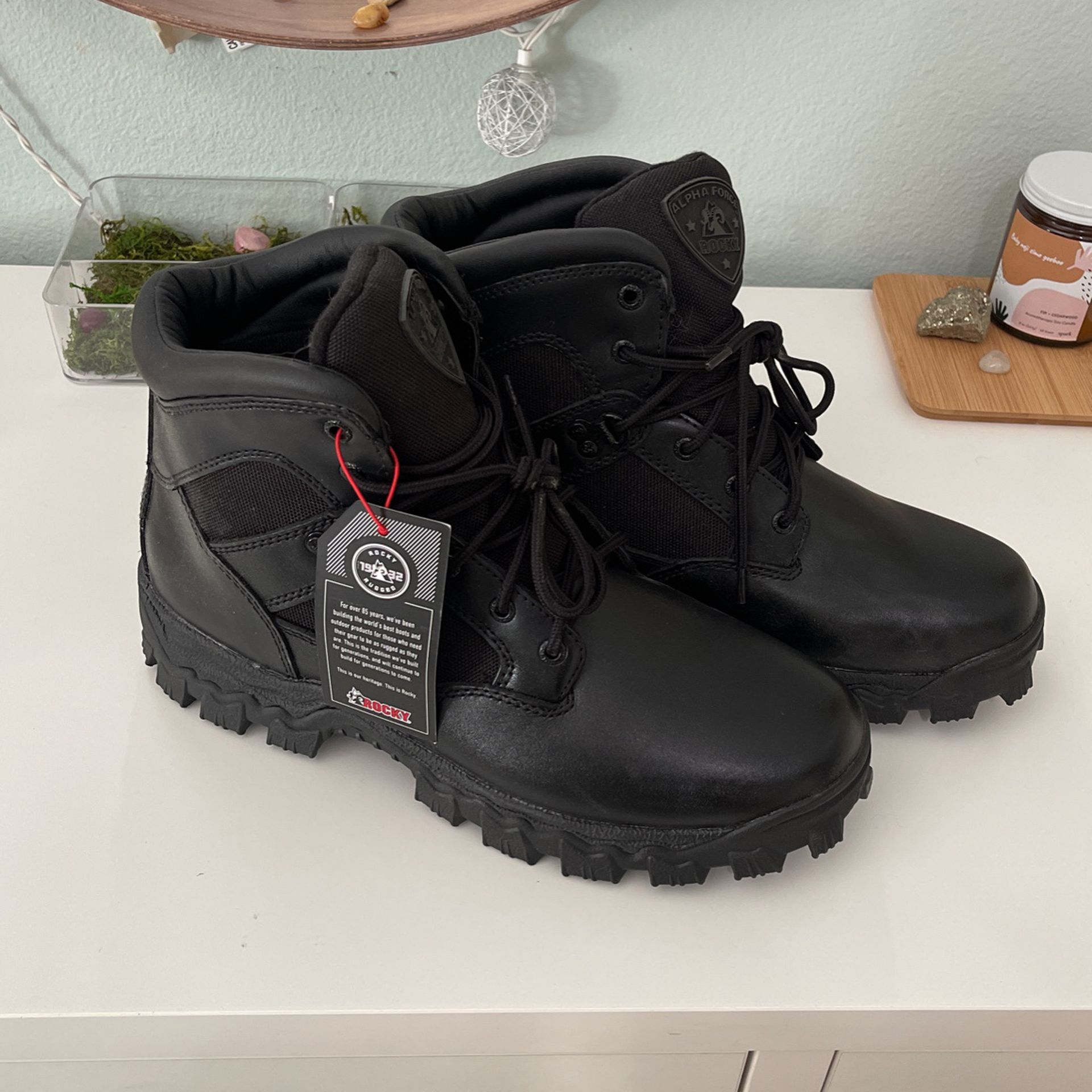 Black Rocky Alpha Force Boots (10.5)