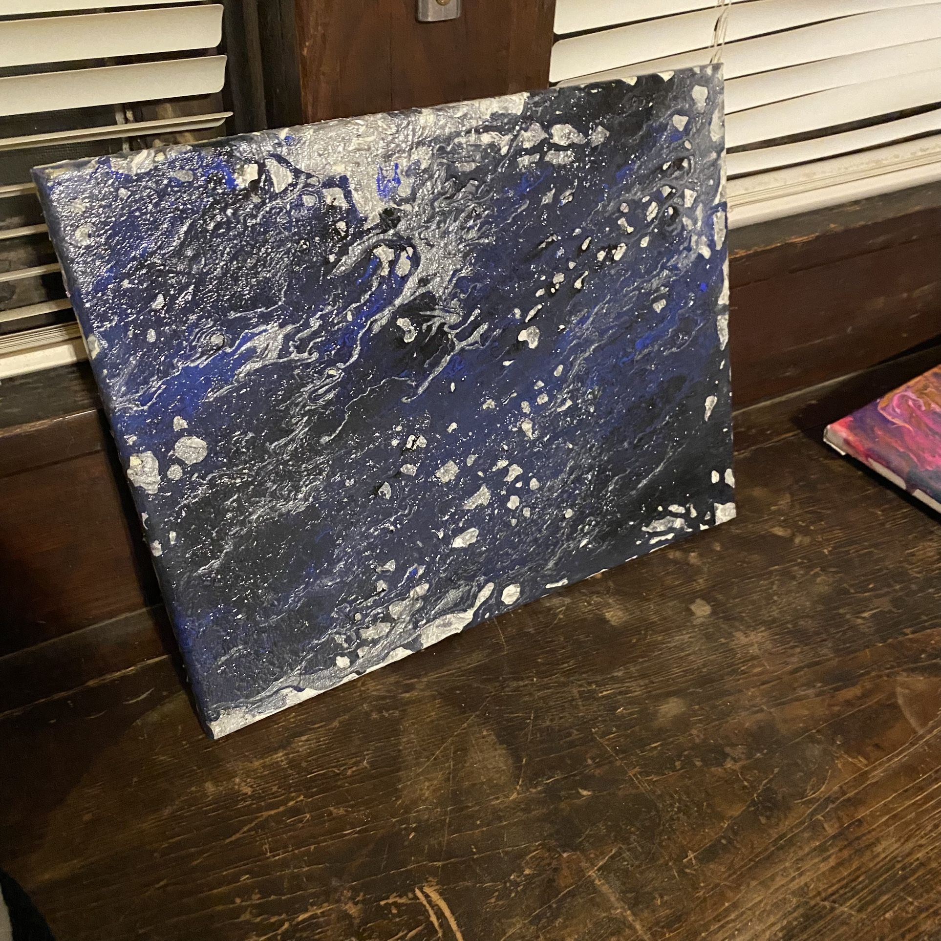 Handmade Marble Canvas Painting