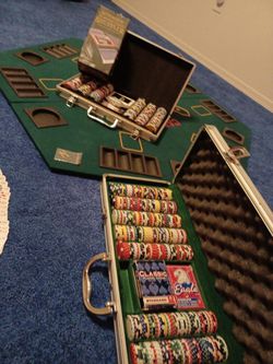 Portable Poker Board! Casino Chips And More Thumbnail
