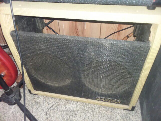 60's Vintage Twin 8" Tweed Guitar Cabinet With Muse Speakers.