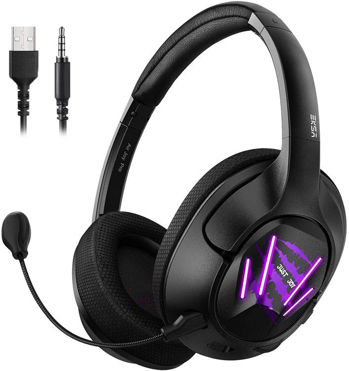 EKSA USB Gaming Headset 7.1 Surround Sound Headphones Breathable Earmuffs