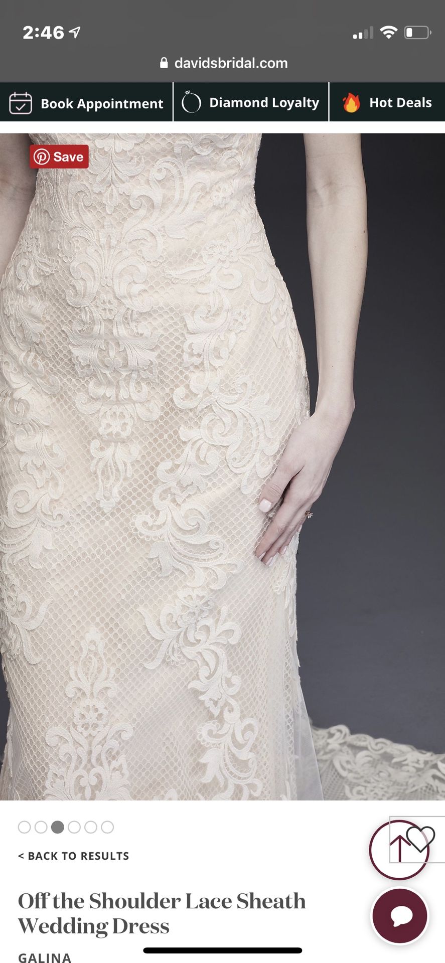 David’s Bridal Wedding Dress Ivory Honeycomb Corset