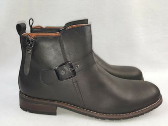 Dalton By Ferro Aldo Men's Ankle Boots with Classic Buckle Detail, Black Size 11 Thumbnail