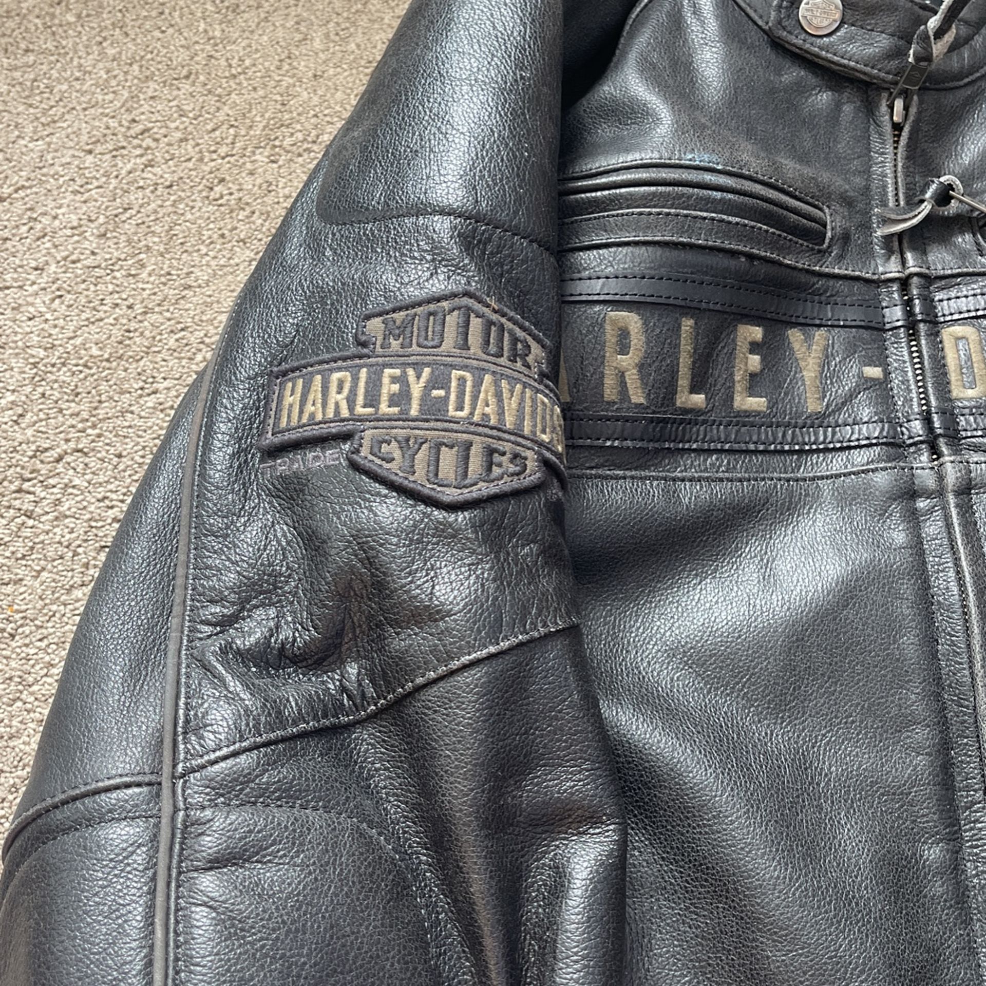 Leather Harley Davidson Jacket Reflective