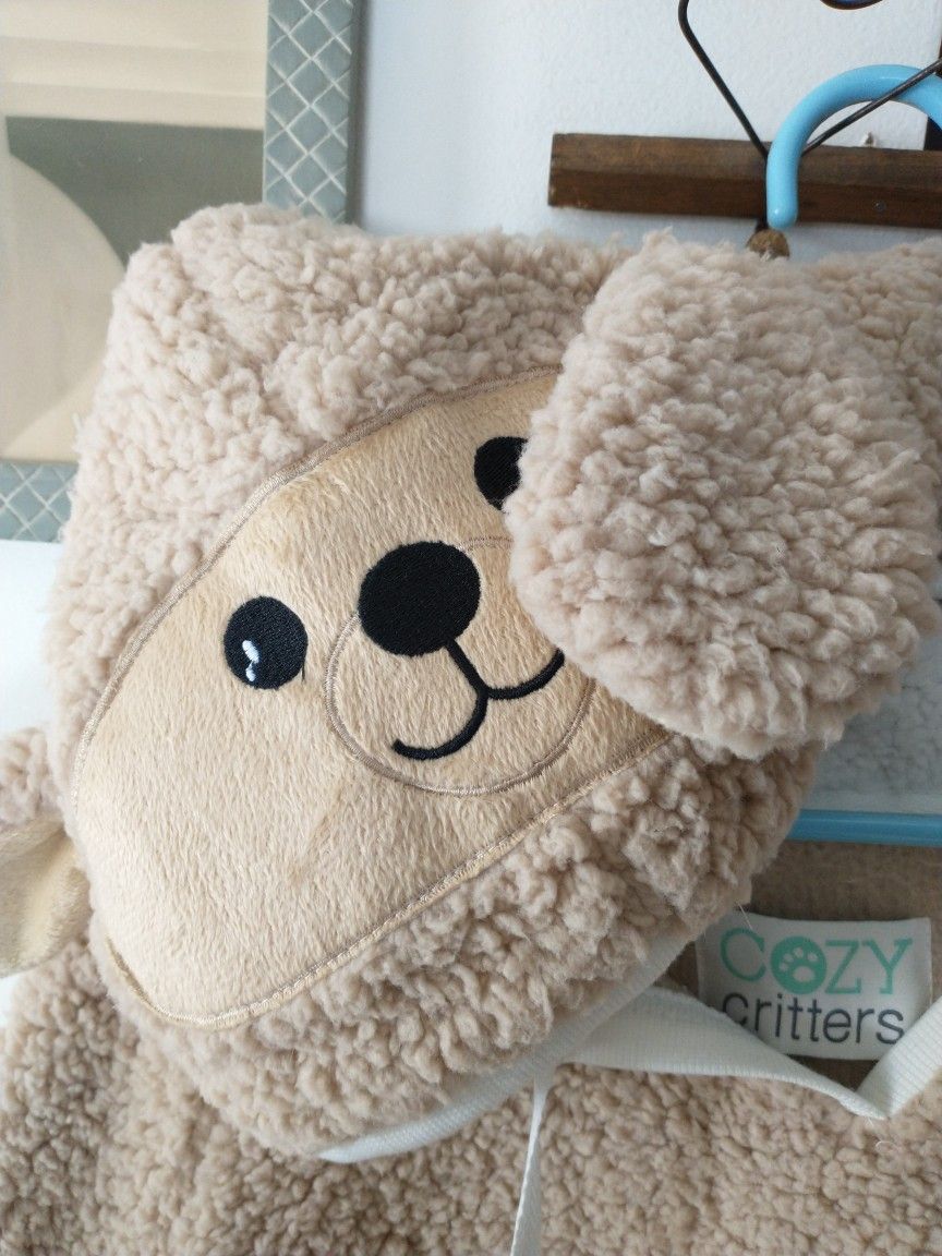 Cozy Critters Soft Lamb Hooded Poncho