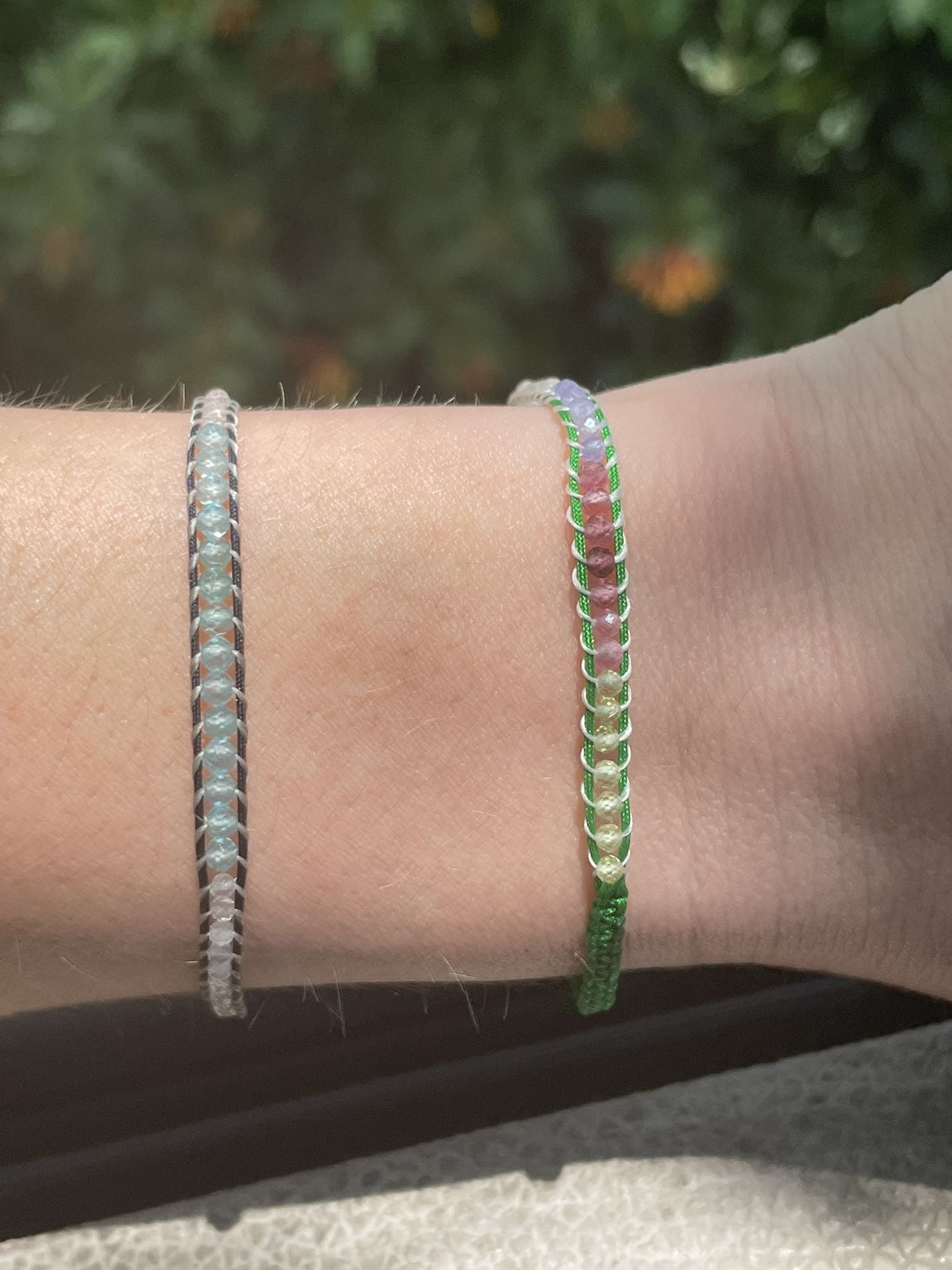 Moonstone tanzanite Peridot Tourmaline Bracelet AAA quality chakra healling