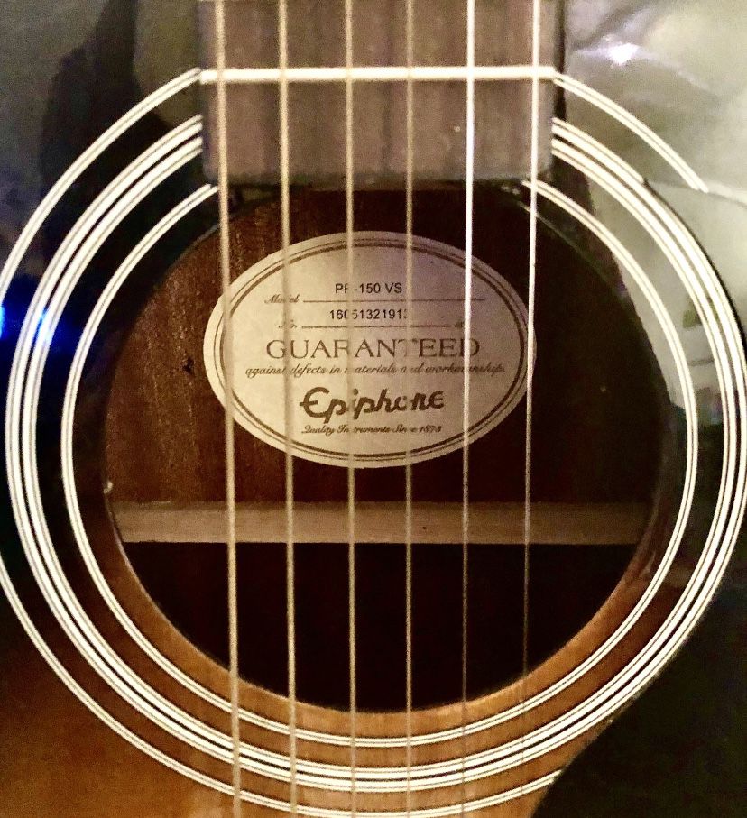 EPIPHONE Acoustic Guitar • Used Once • Excellent Condition