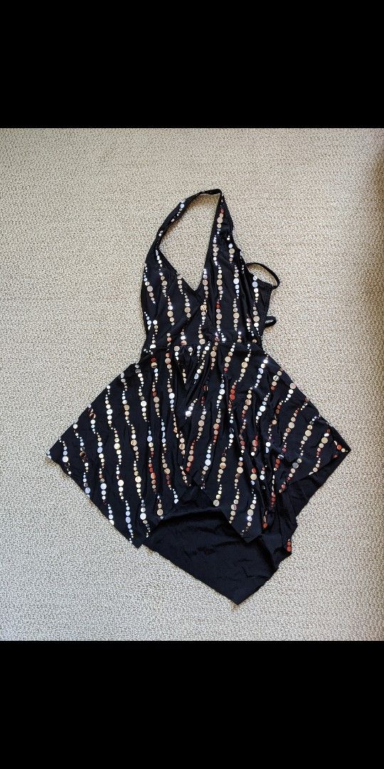 Glittery Halter Halloween Costume Dress/Top