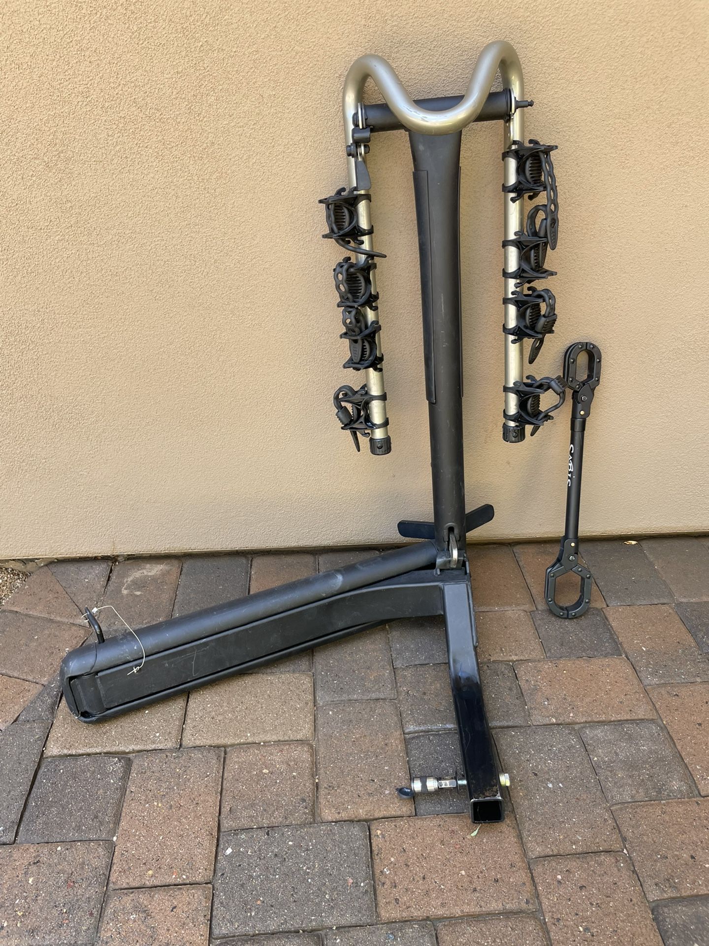 Giant Bike Rack, “Lock Down” 4-Bike Swing Away 2” Receiver Rack