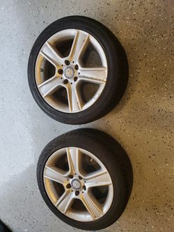2010 Mercedes Benz C300 Sport Staggered Rims With Tires Thumbnail