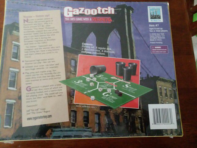 Gazootch Board and dice game.