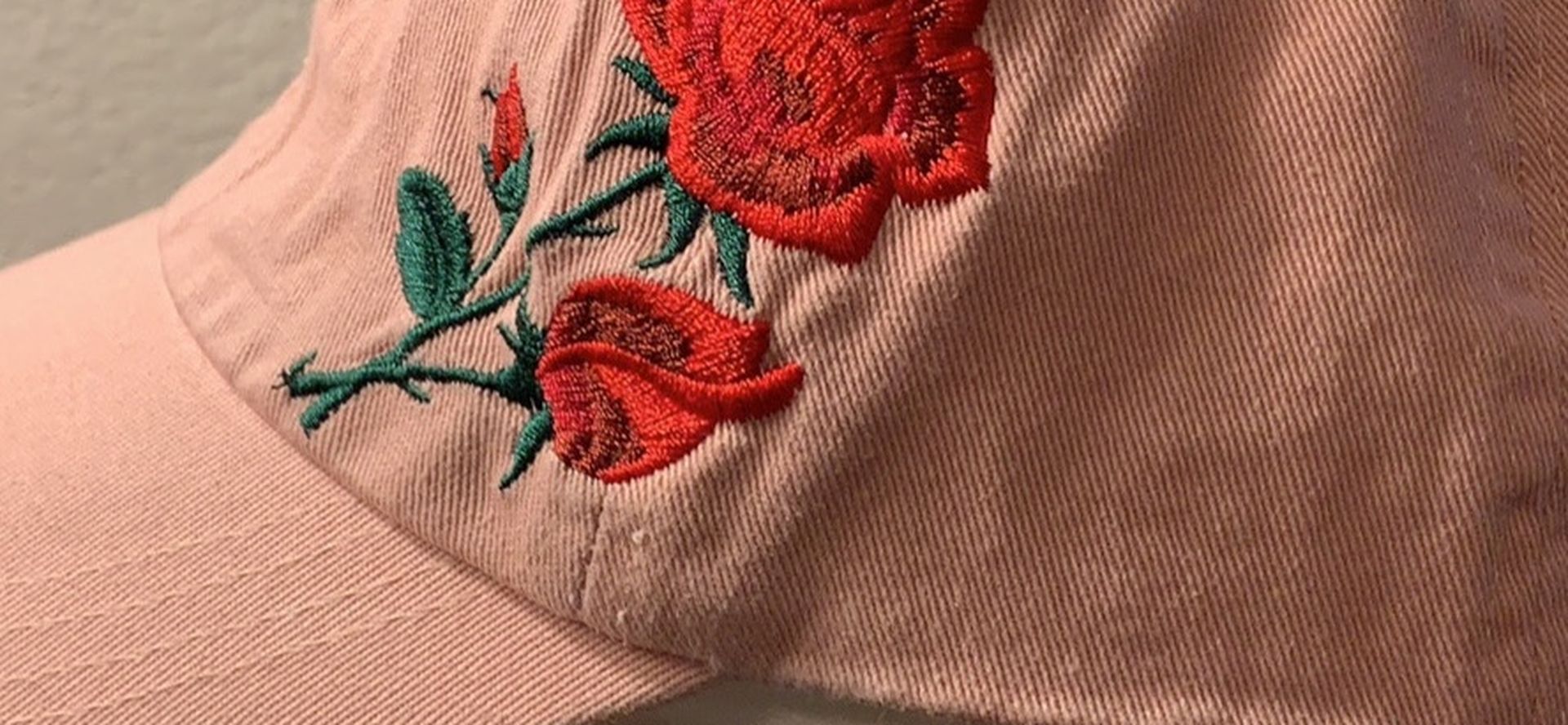 Pink rose adjustable ball cap - David & Young
