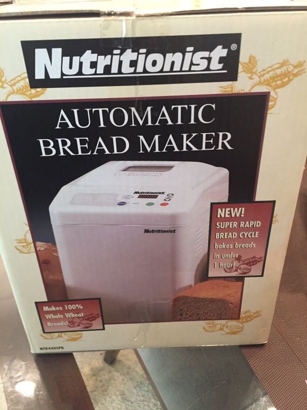 "New"Nutritionist Automatic Bread Maker"Retail$129"