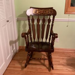 Solid Hardwood Rocking Chair with Beautiful Detail Thumbnail