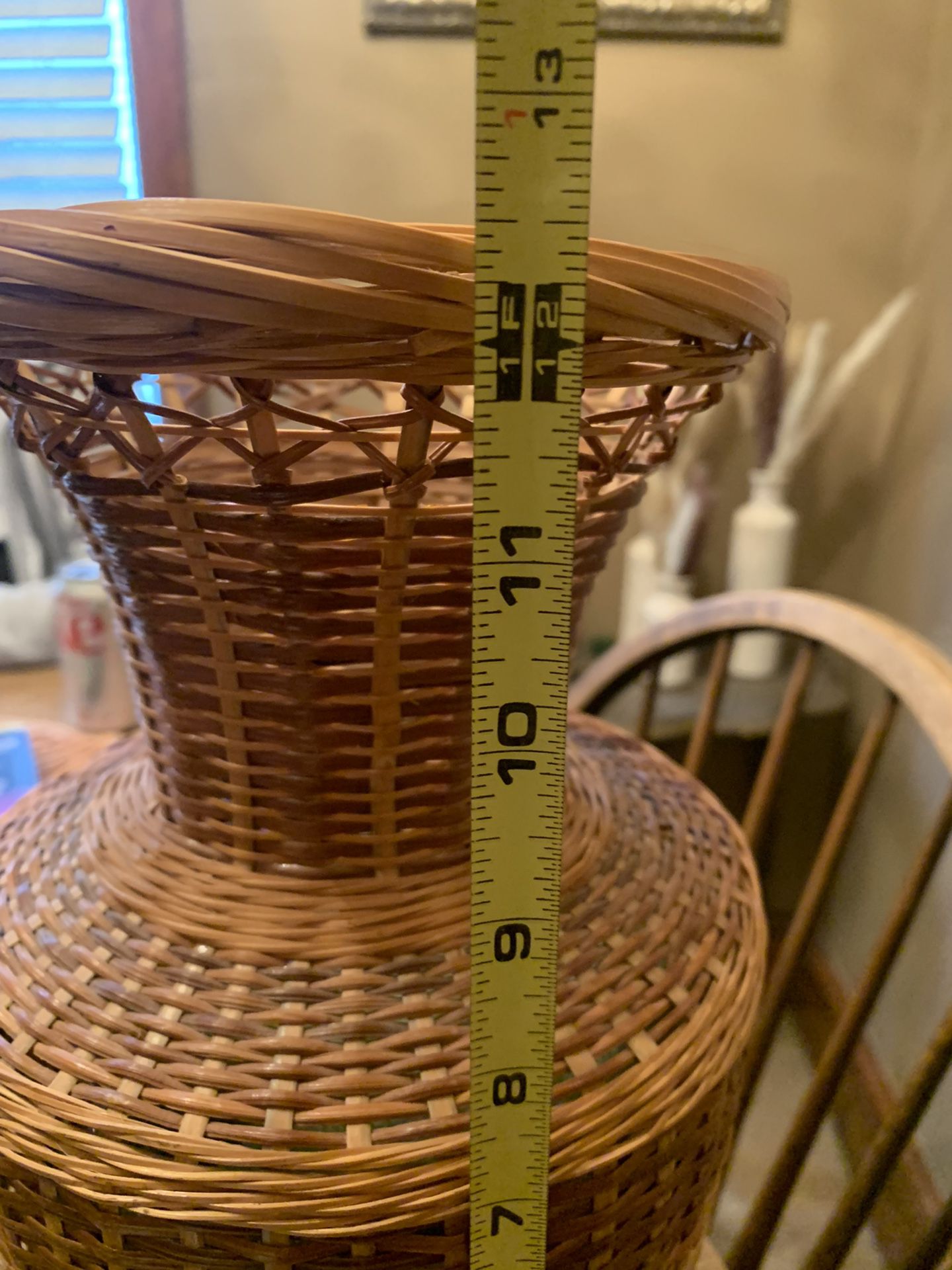 Wicker Basket Vase 