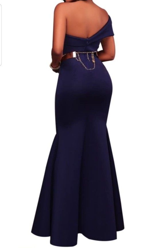 Women's Sexy Off The Shoulder Oversized Bow Applique Evening Gown Party Maxi Dress